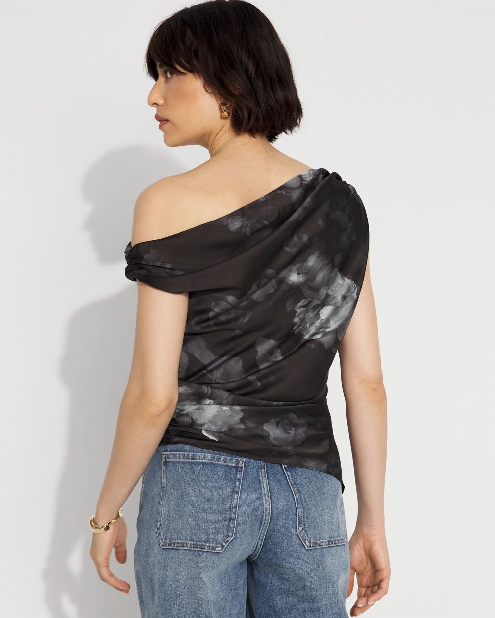 Off-the-Shoulder Satin Top | White House Black Market